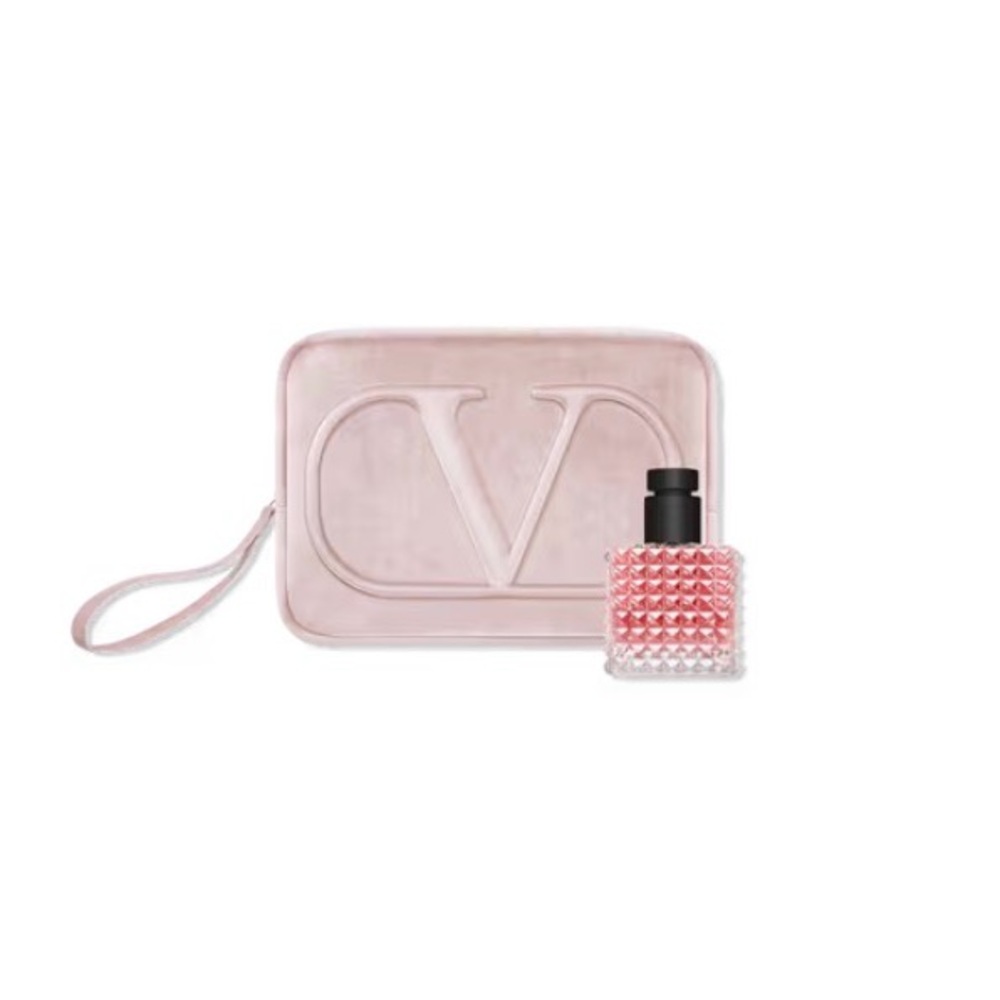 Valentino Blush Pink wristlet with Perfume